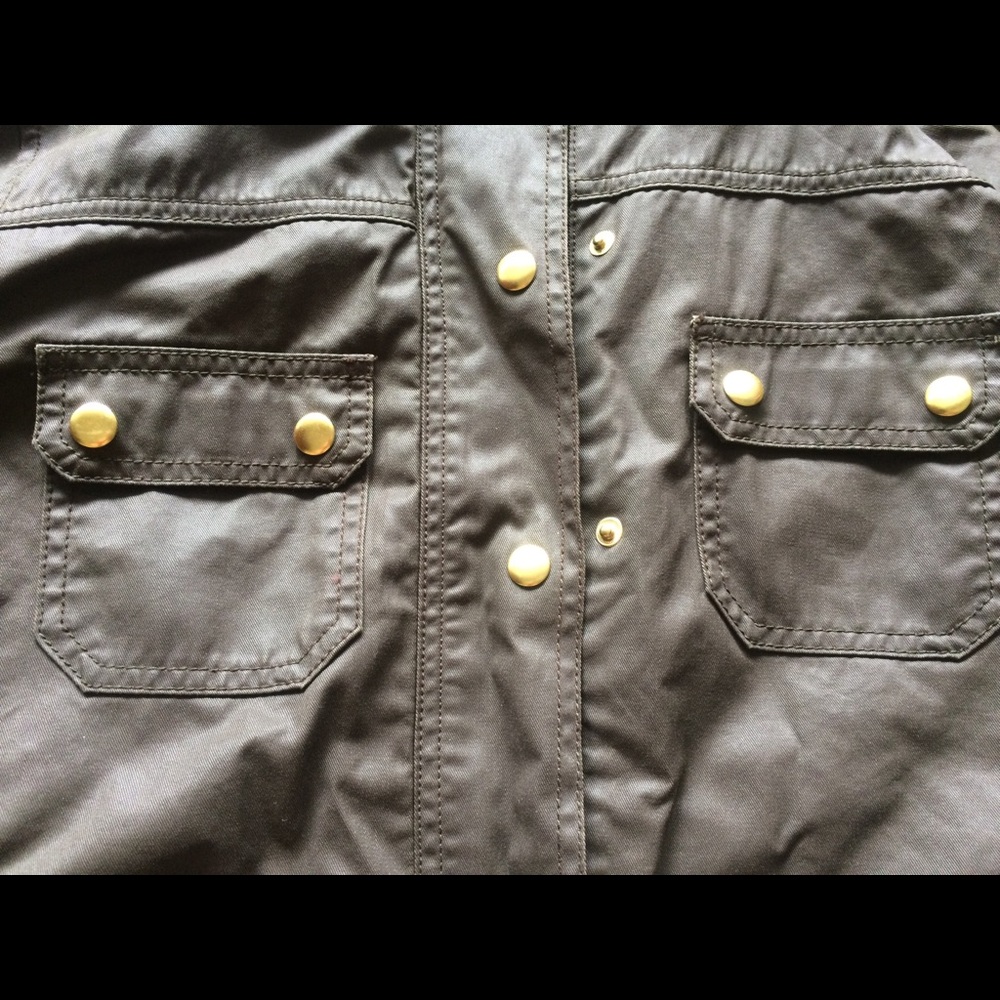 DARK AMRY GREEN JCREW JACKET— size: small—